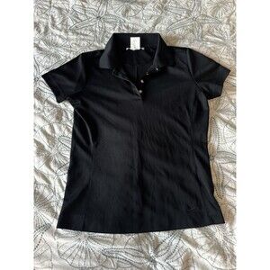 Nike Golf Women’s Black Dri Fit Polo Button Shirt Short Sleeve Athletic Small
